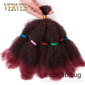 10 Piece Culry Crochet Braids Hair Extensions 12 inch,Natural Black Synthetic ombre braiding hair Afro kinky bulk braids bundle